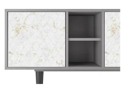Hot Mueble de TV - 150х69х41 cm - T5 - Sweet Cotton, Cinza Cinzento