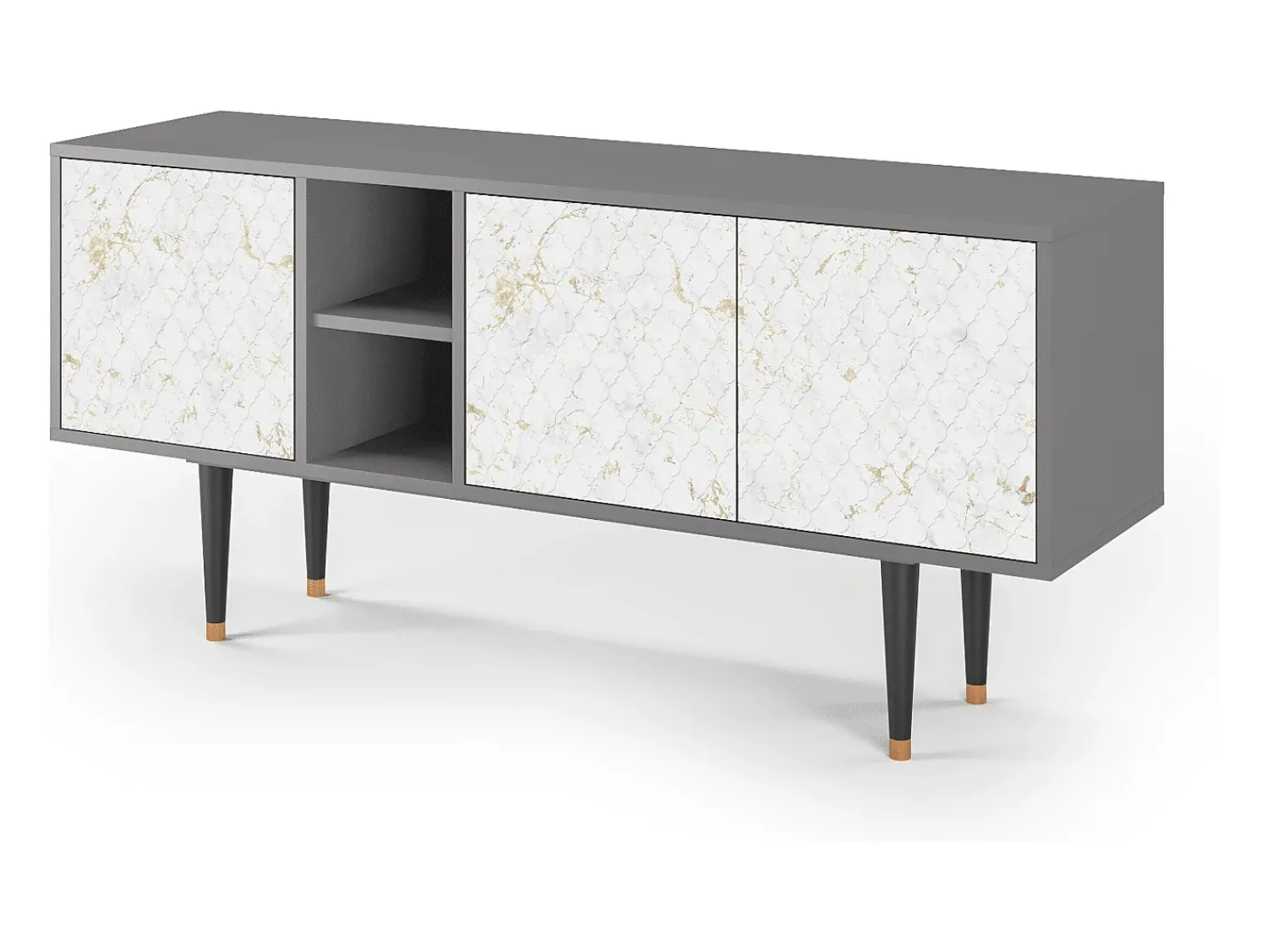 Hot Mueble de TV - 150х69х41 cm - T5 - Sweet Cotton, Cinza Cinzento