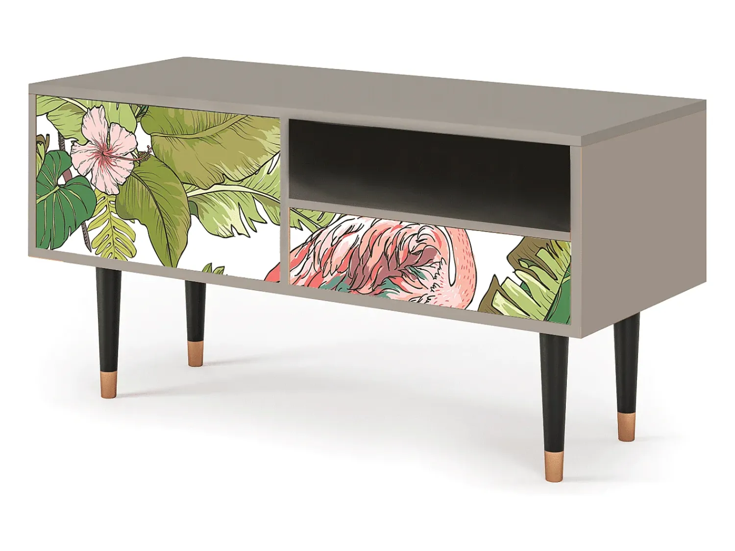 Mueble de TV - 115х59х48 cm - T3 - Sweet Flamingo, Areia^ Móvel De Tv