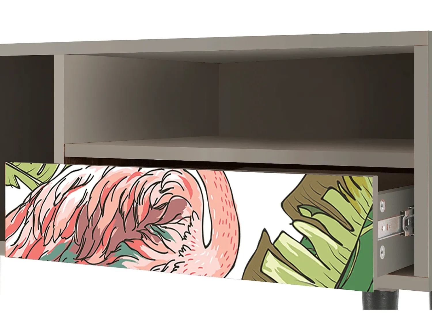 Mueble de TV - 115х59х48 cm - T3 - Sweet Flamingo, Areia^ Móvel De Tv