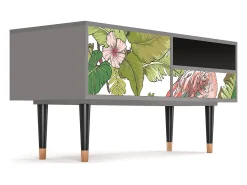 Móvel De Tv* Mueble de TV - 115х59х48 cm - T3 - Sweet Flamingo, Cinza Cinzento