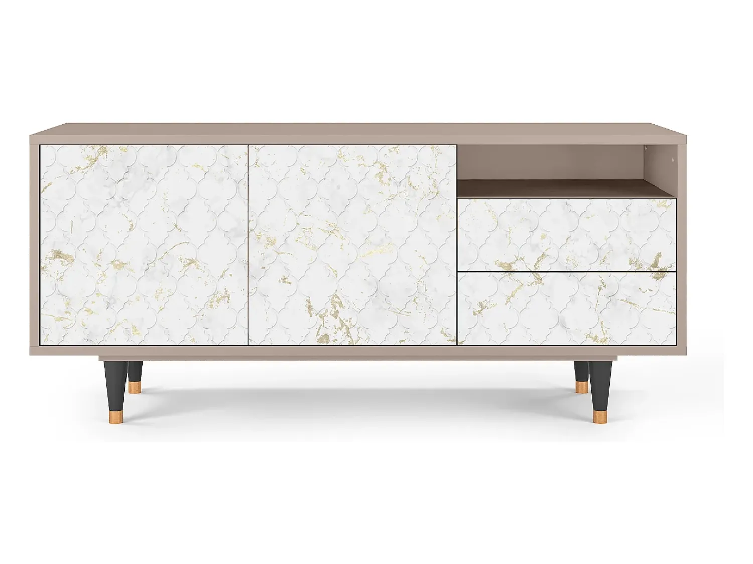 Móvel De Tv| Mueble de TV - 125х56х41 cm - T7 - Sweet Cotton, Latte Bege