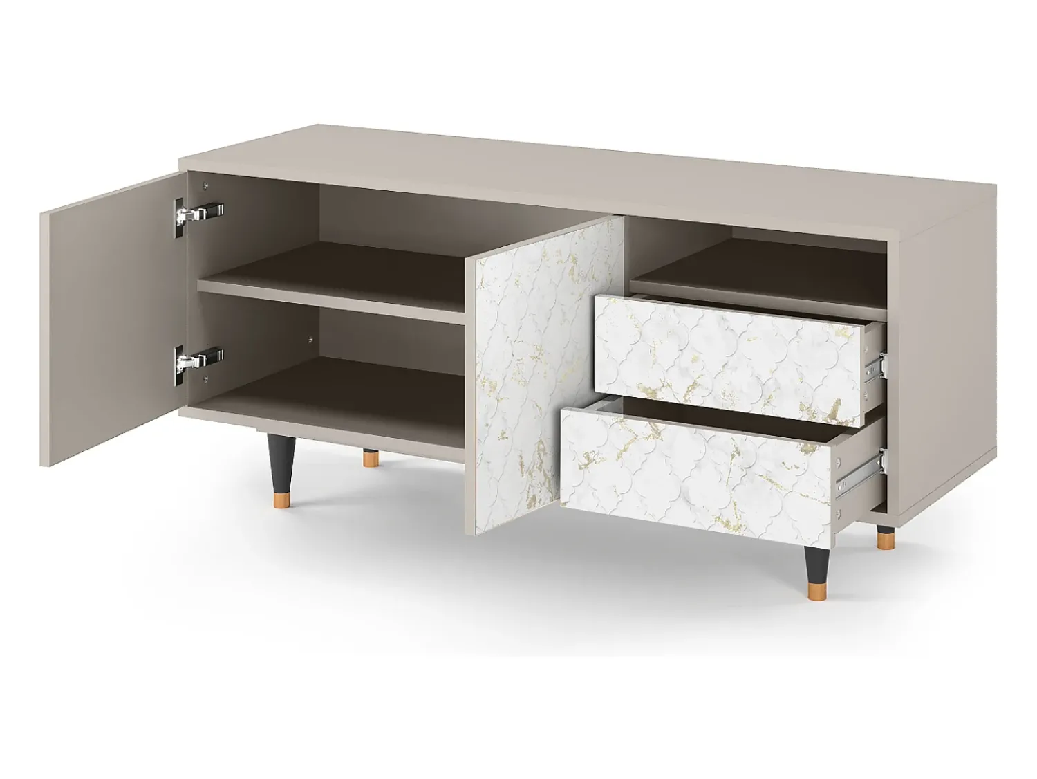 Móvel De Tv| Mueble de TV - 125х56х41 cm - T7 - Sweet Cotton, Areia Bege
