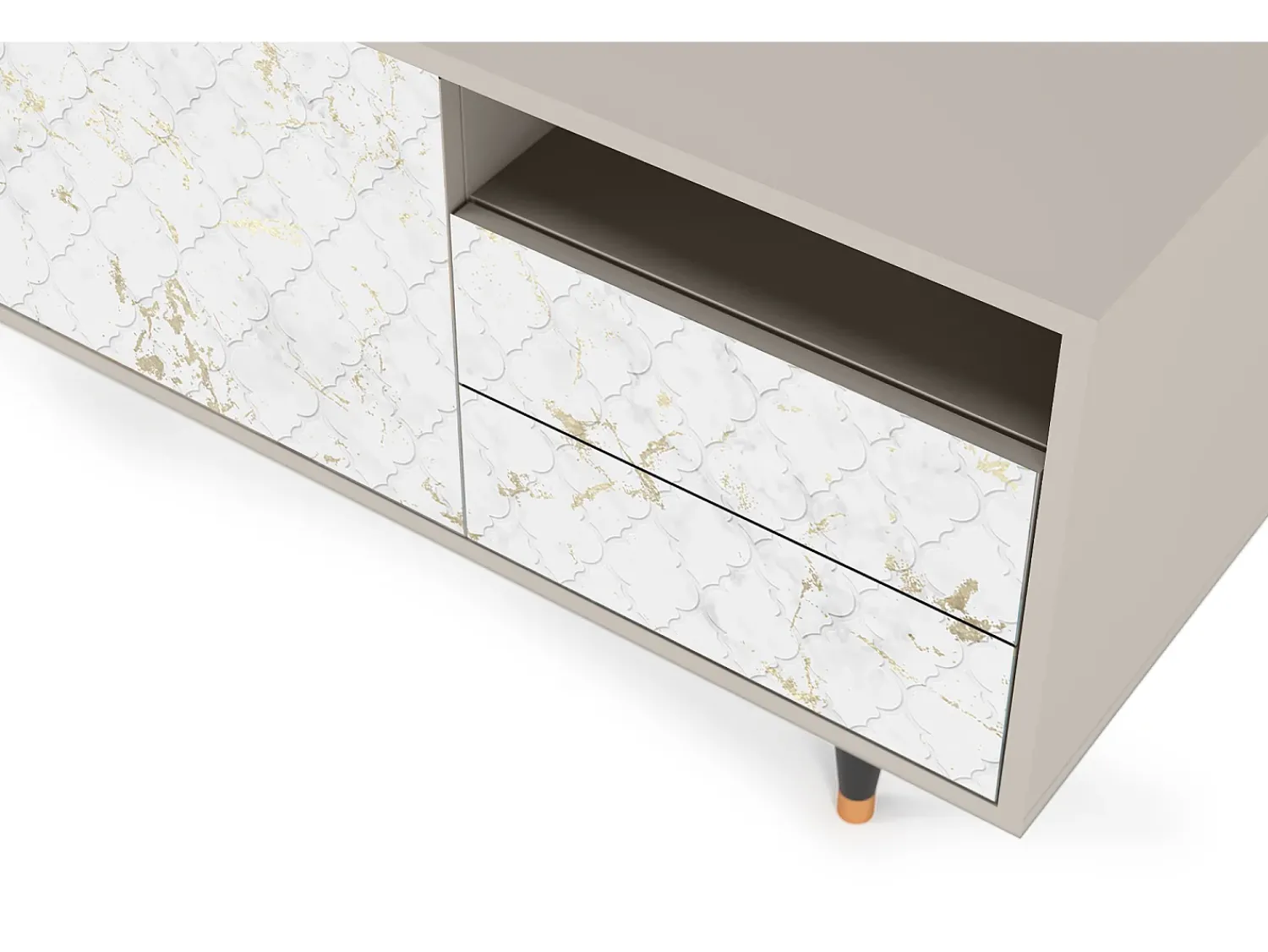Móvel De Tv| Mueble de TV - 125х56х41 cm - T7 - Sweet Cotton, Areia Bege