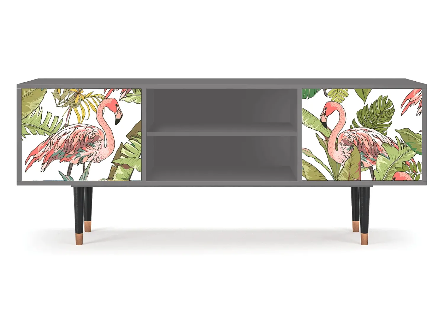 Mueble de TV - 170х69х48 cm - T2 - Sweet Flamingo, Cinza^ Móvel De Tv