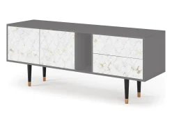 Best Mueble de TV - 170х69х48 cm - T1 - Sweet Cotton, Cinza Cinzento