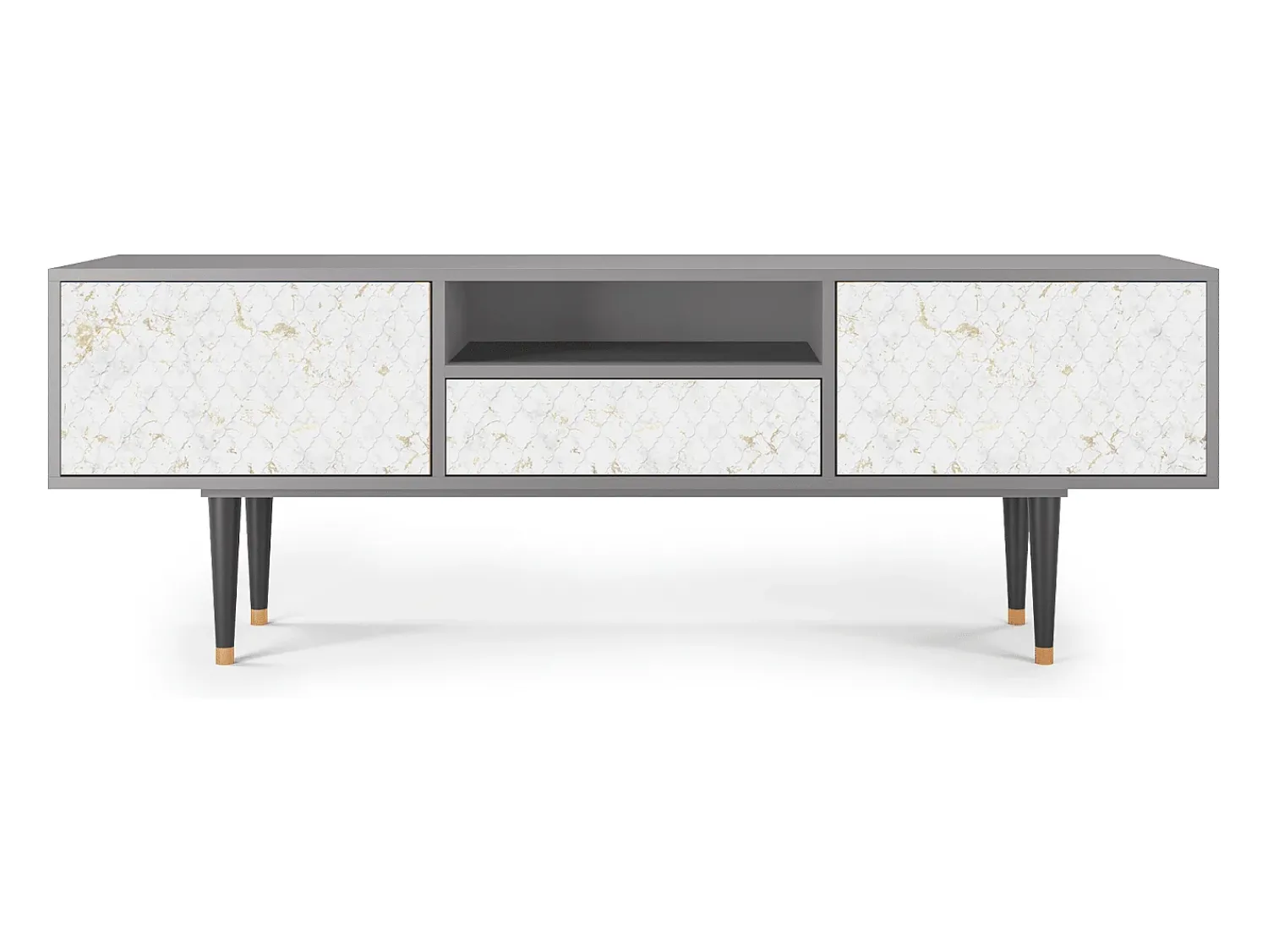 Mueble de TV - 170х59х41 cm - T6 - Sweet Cotton, Cinza^ Móvel De Tv
