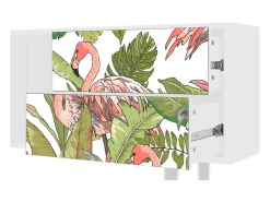 New Mueble de TV - 170х69х48 cm - T1 - Sweet Flamingo, Branco Bege