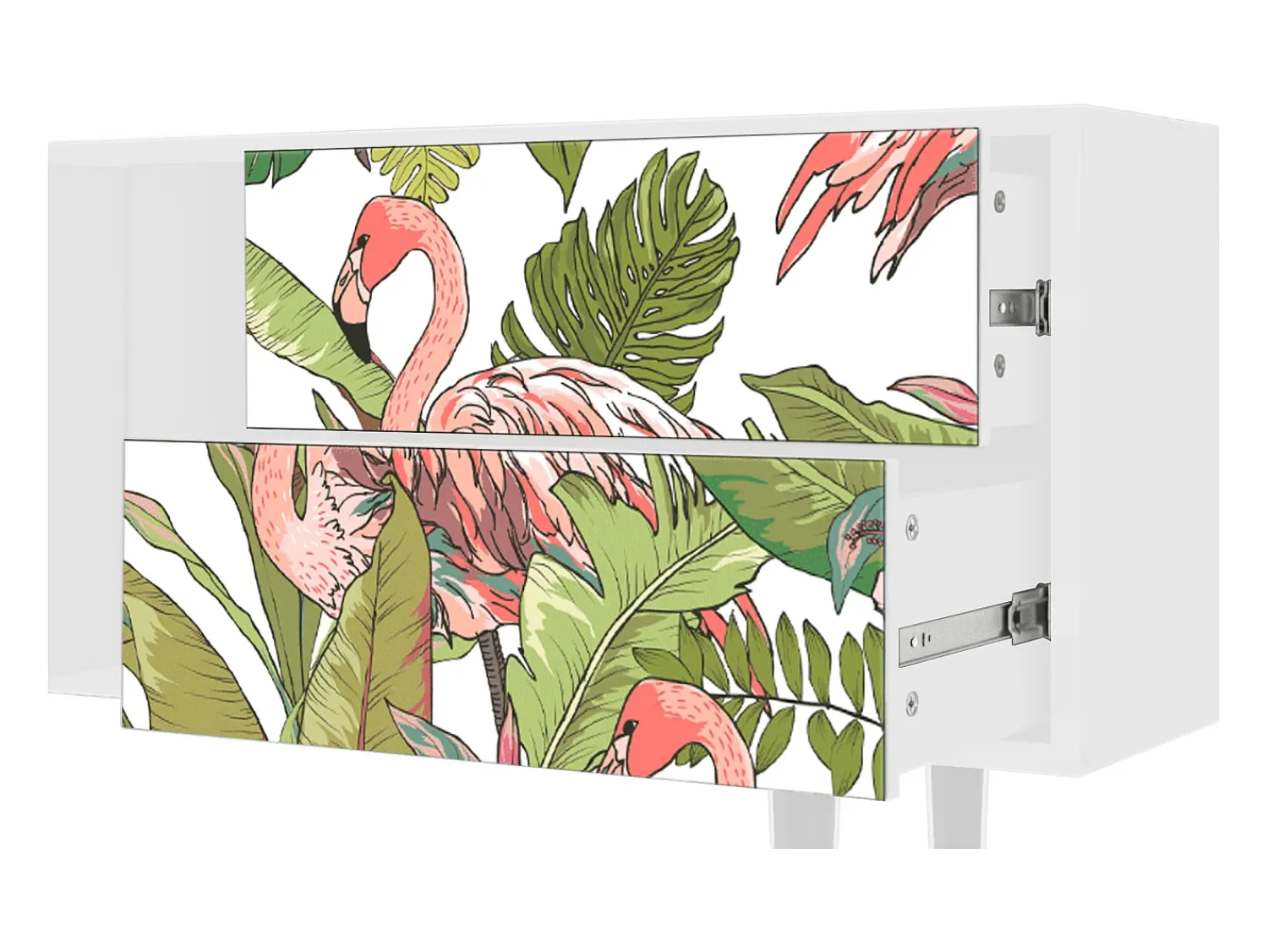New Mueble de TV - 170х69х48 cm - T1 - Sweet Flamingo, Branco Bege