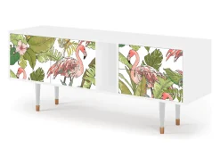 New Mueble de TV - 170х69х48 cm - T1 - Sweet Flamingo, Branco Bege