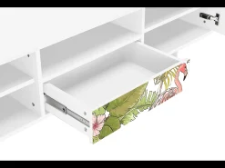 Mueble de TV - 170х59х41 cm - T6 - Sweet Flamingo, Branco^ Móvel De Tv