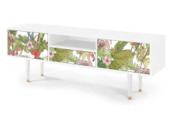Mueble de TV - 170х59х41 cm - T6 - Sweet Flamingo, Branco^ Móvel De Tv