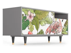 Outlet Mueble de TV - 125х56х41 cm - T7 - Sweet Flamingo, Cinza Cinzento