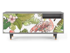 Outlet Mueble de TV - 125х56х41 cm - T7 - Sweet Flamingo, Cinza Cinzento