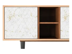 Móvel De Tv* Mueble de TV - 150х69х41 cm - T5 - Sweet Cotton, Nogueira Castanho
