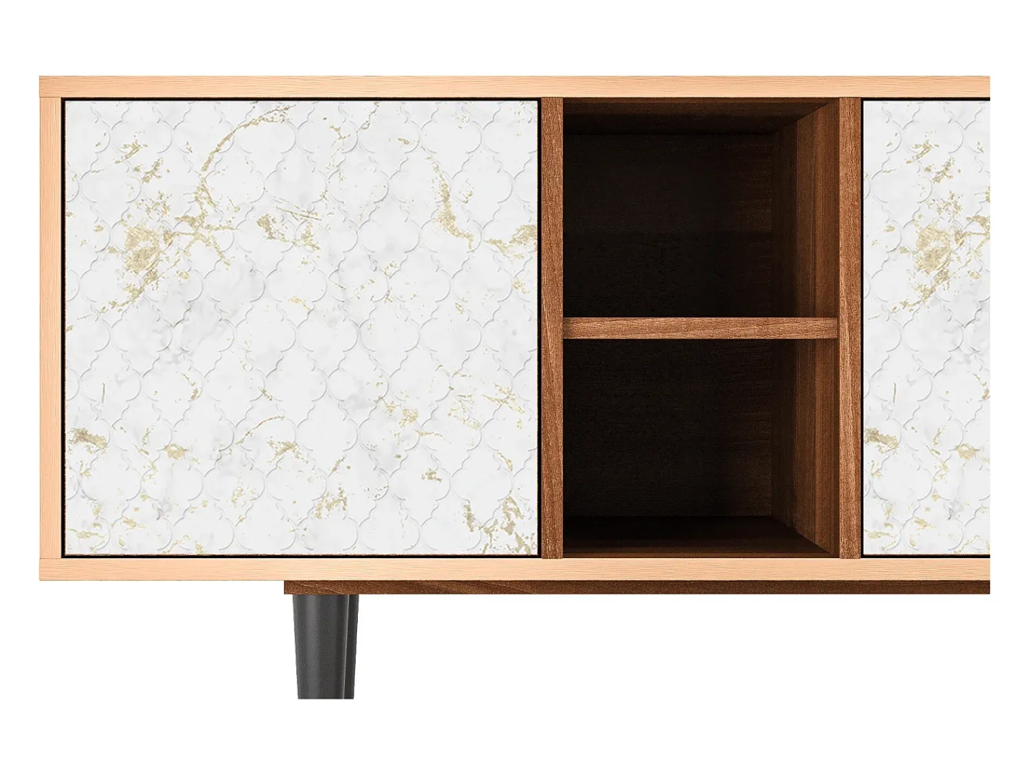 Móvel De Tv* Mueble de TV - 150х69х41 cm - T5 - Sweet Cotton, Nogueira Castanho