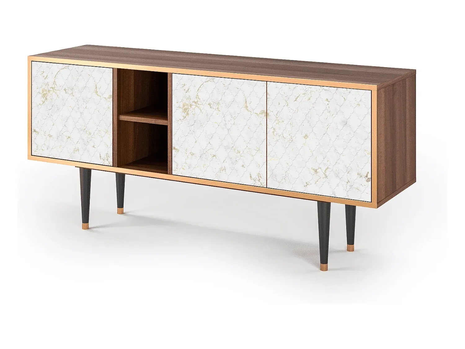 Móvel De Tv* Mueble de TV - 150х69х41 cm - T5 - Sweet Cotton, Nogueira Castanho