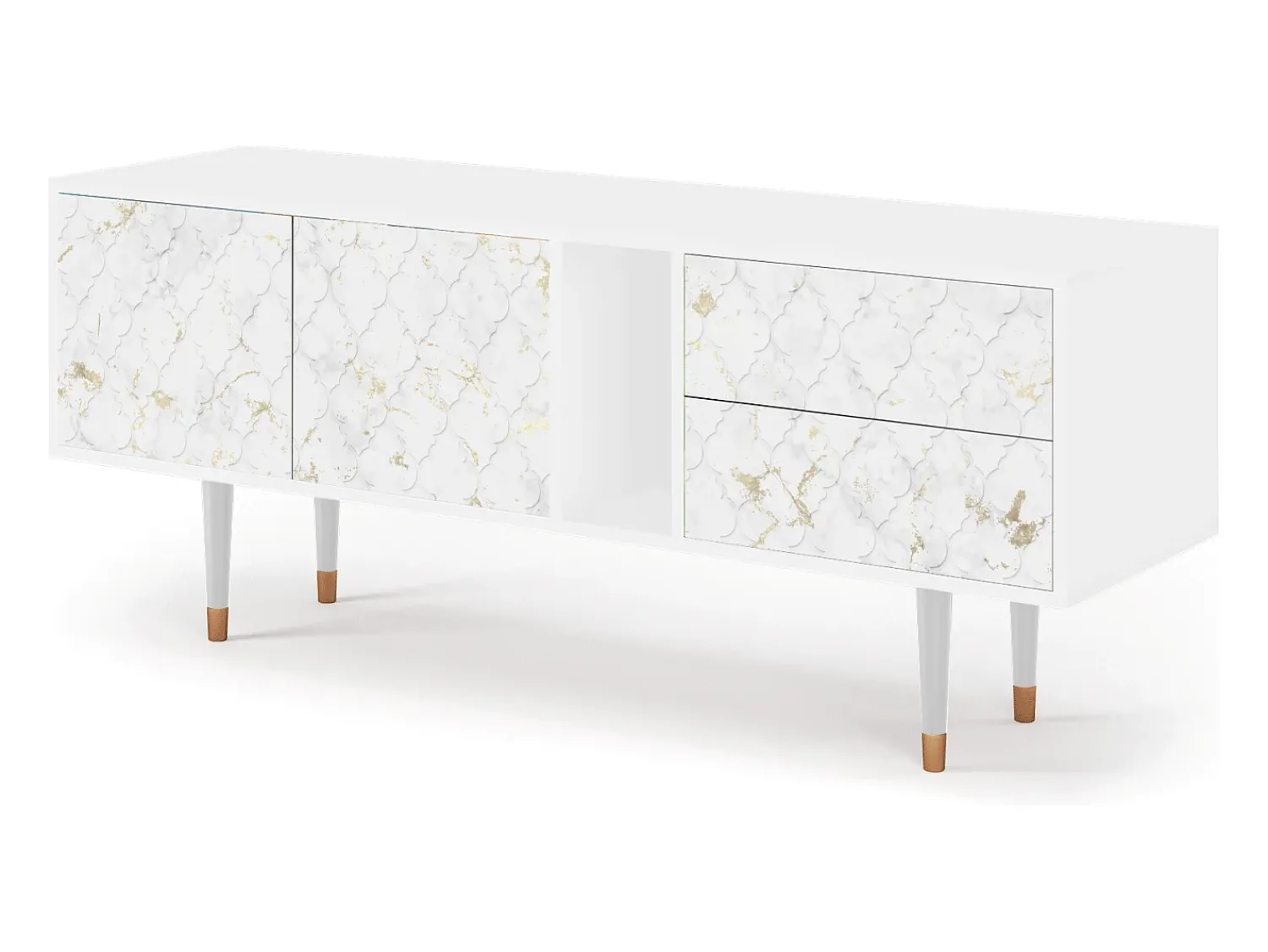 Móvel De Tv| Mueble de TV - 170х69х48 cm - T1 - Sweet Cotton, Branco Bege