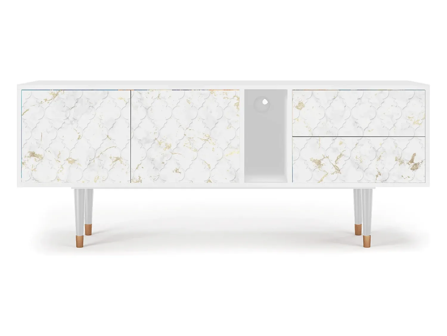 Móvel De Tv| Mueble de TV - 170х69х48 cm - T1 - Sweet Cotton, Branco Bege
