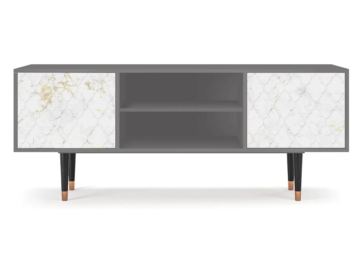 Móvel De Tv* Mueble de TV - 170х69х48 cm - T2 - Sweet Cotton, Cinza Cinzento