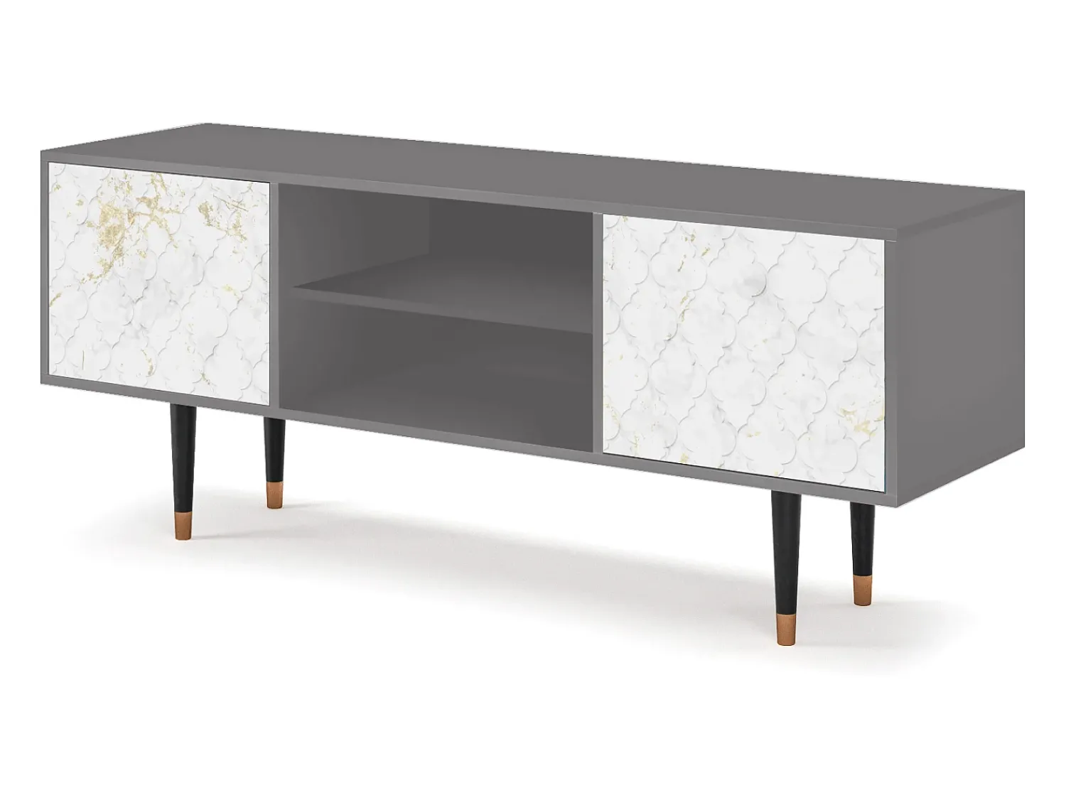 Móvel De Tv* Mueble de TV - 170х69х48 cm - T2 - Sweet Cotton, Cinza Cinzento
