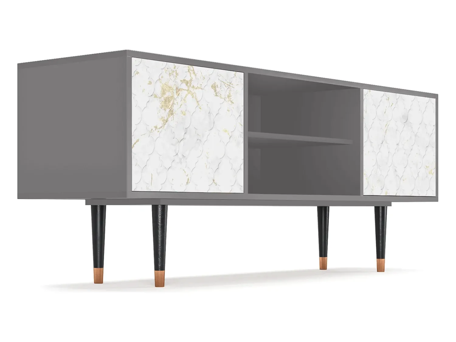 Móvel De Tv* Mueble de TV - 170х69х48 cm - T2 - Sweet Cotton, Cinza Cinzento