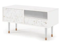 Móvel De Tv| Mueble de TV - 115х59х48 cm - T3 - Sweet Cotton, Branco Bege