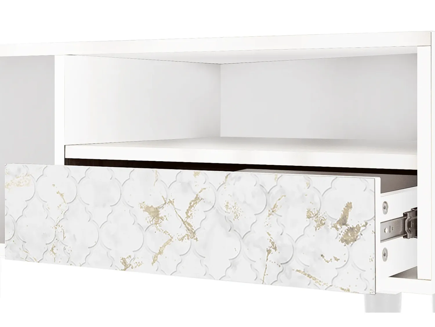 Móvel De Tv| Mueble de TV - 115х59х48 cm - T3 - Sweet Cotton, Branco Bege