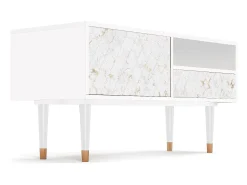 Móvel De Tv| Mueble de TV - 115х59х48 cm - T3 - Sweet Cotton, Branco Bege