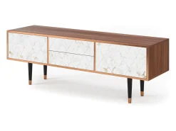 Móvel De Tv| Mueble de TV - 170х59х48 cm - T4 - Sweet Cotton, Nogueira Castanho