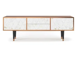 Móvel De Tv| Mueble de TV - 170х59х48 cm - T4 - Sweet Cotton, Nogueira Castanho