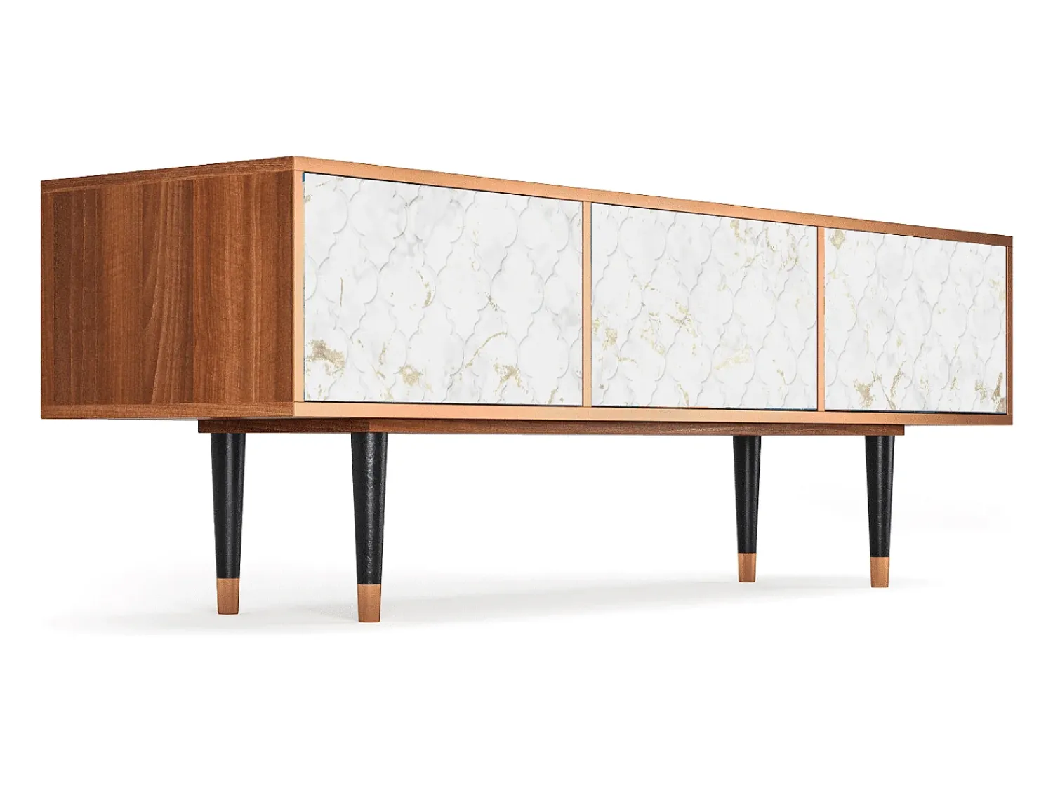 Móvel De Tv| Mueble de TV - 170х59х48 cm - T4 - Sweet Cotton, Nogueira Castanho