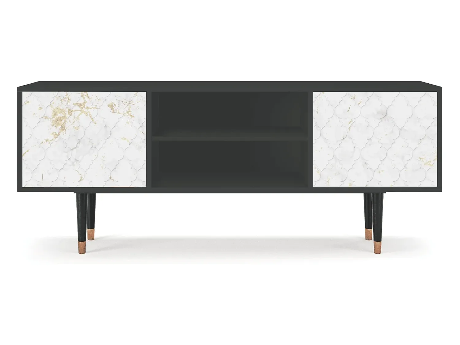Mueble de TV - 170х69х48 cm - T2 - Sweet Cotton, Antracite^ Móvel De Tv