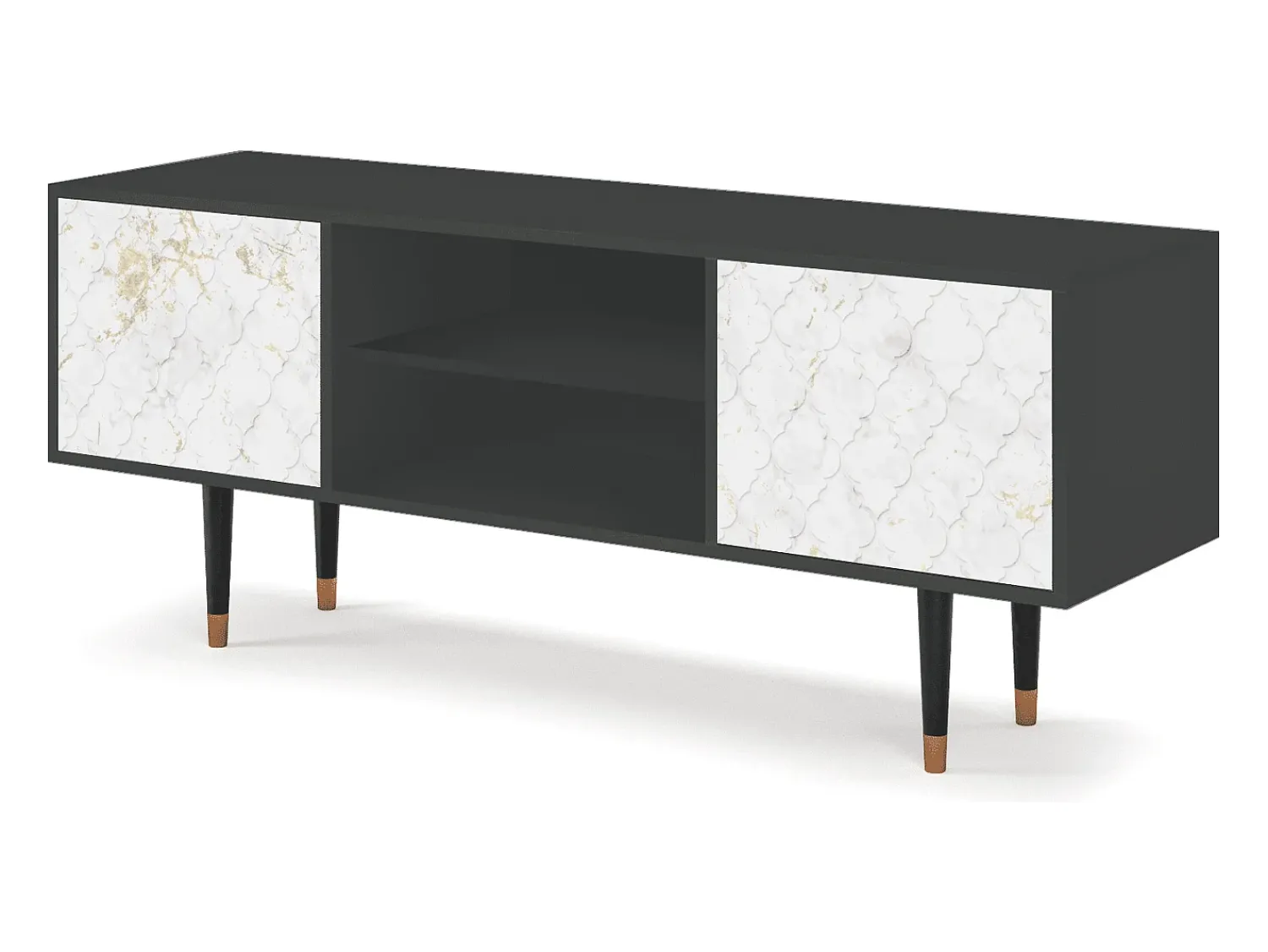 Mueble de TV - 170х69х48 cm - T2 - Sweet Cotton, Antracite^ Móvel De Tv