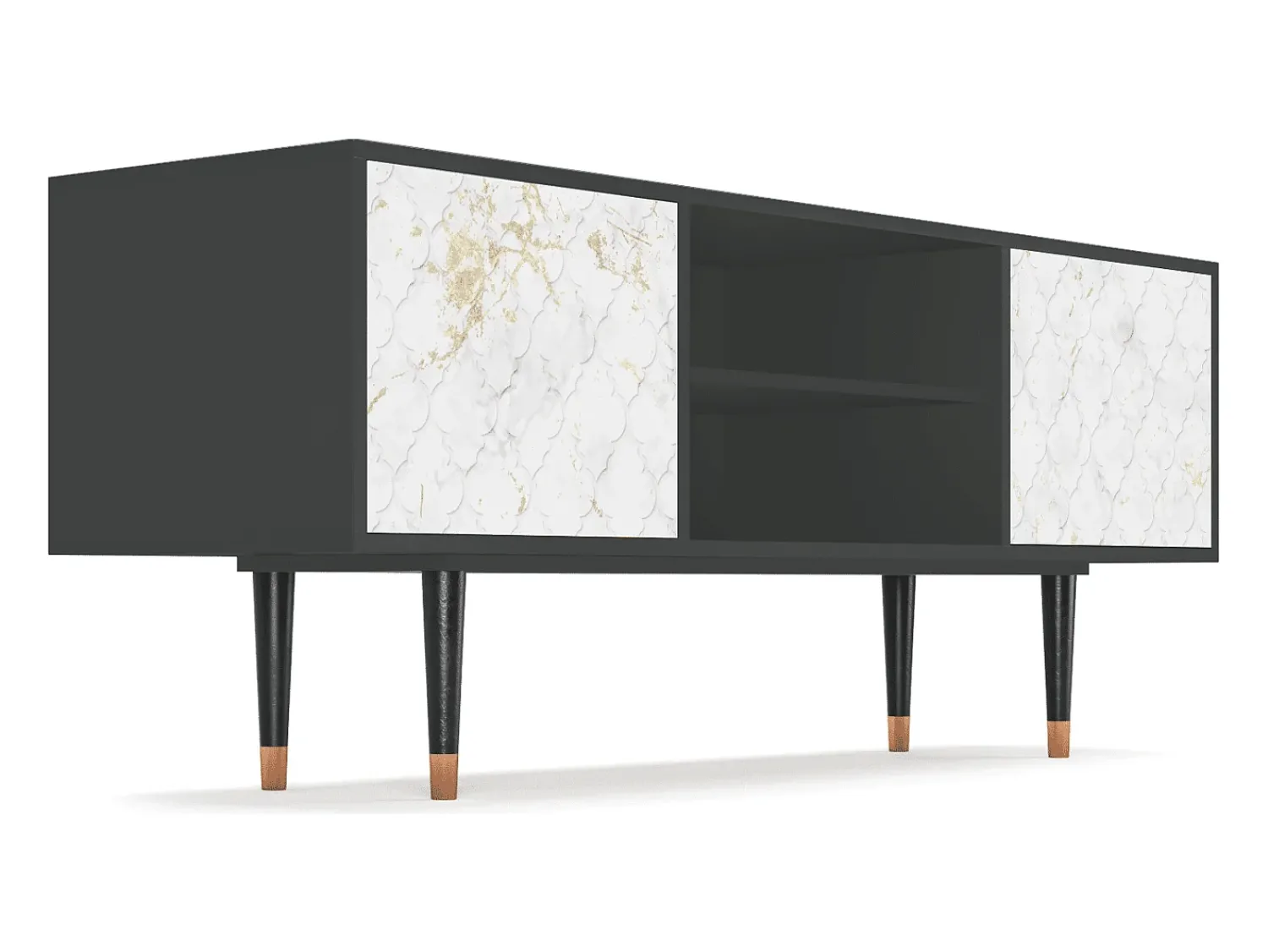 Mueble de TV - 170х69х48 cm - T2 - Sweet Cotton, Antracite^ Móvel De Tv