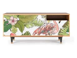Hot Mueble de TV - 125х56х41 cm - T7 - Sweet Flamingo, Nogueira Castanho