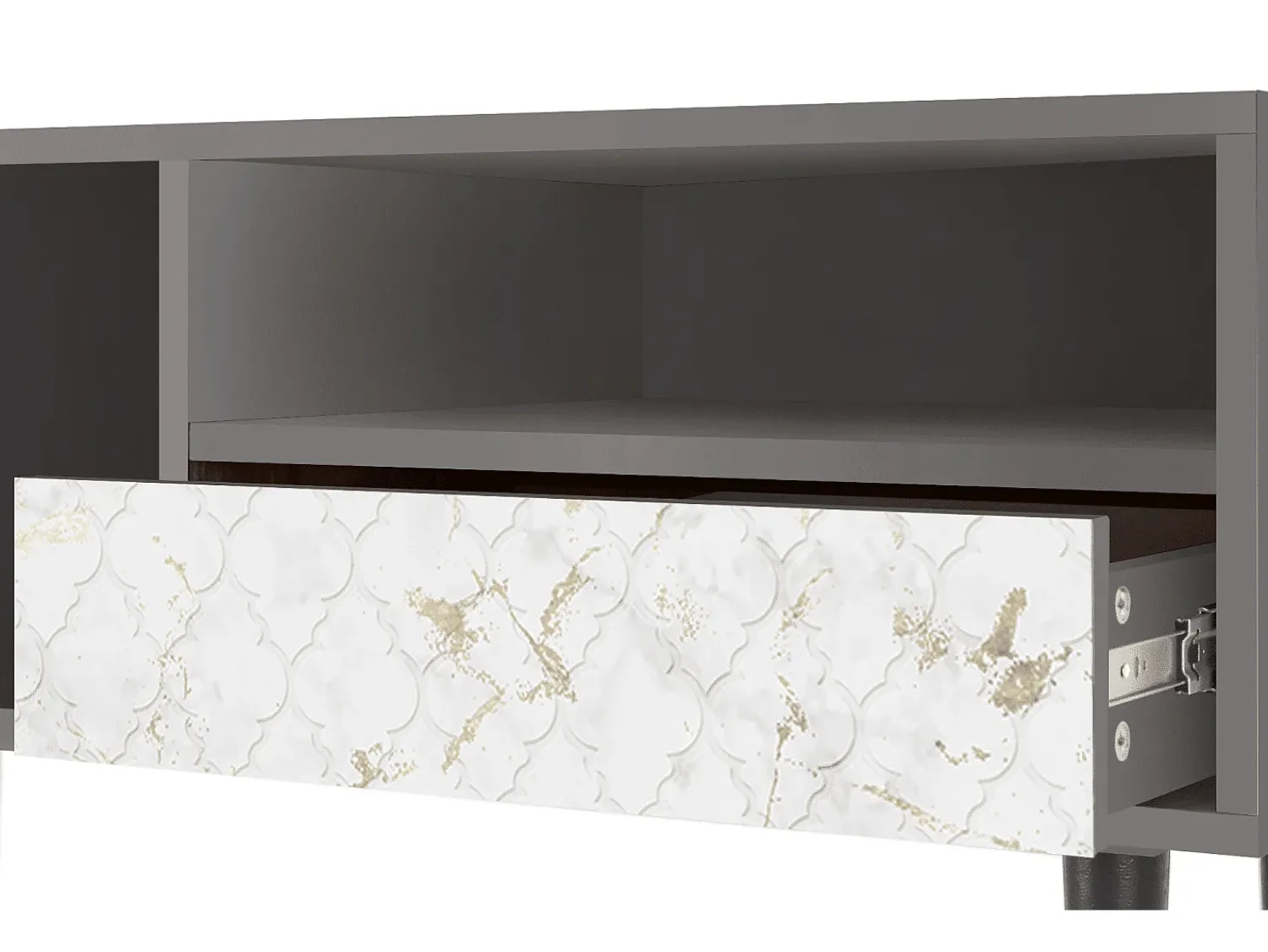 Clearance Mueble de TV - 115х59х48 cm - T3 - Sweet Cotton, Cinza Cinzento