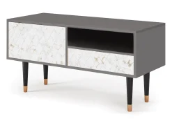 Clearance Mueble de TV - 115х59х48 cm - T3 - Sweet Cotton, Cinza Cinzento