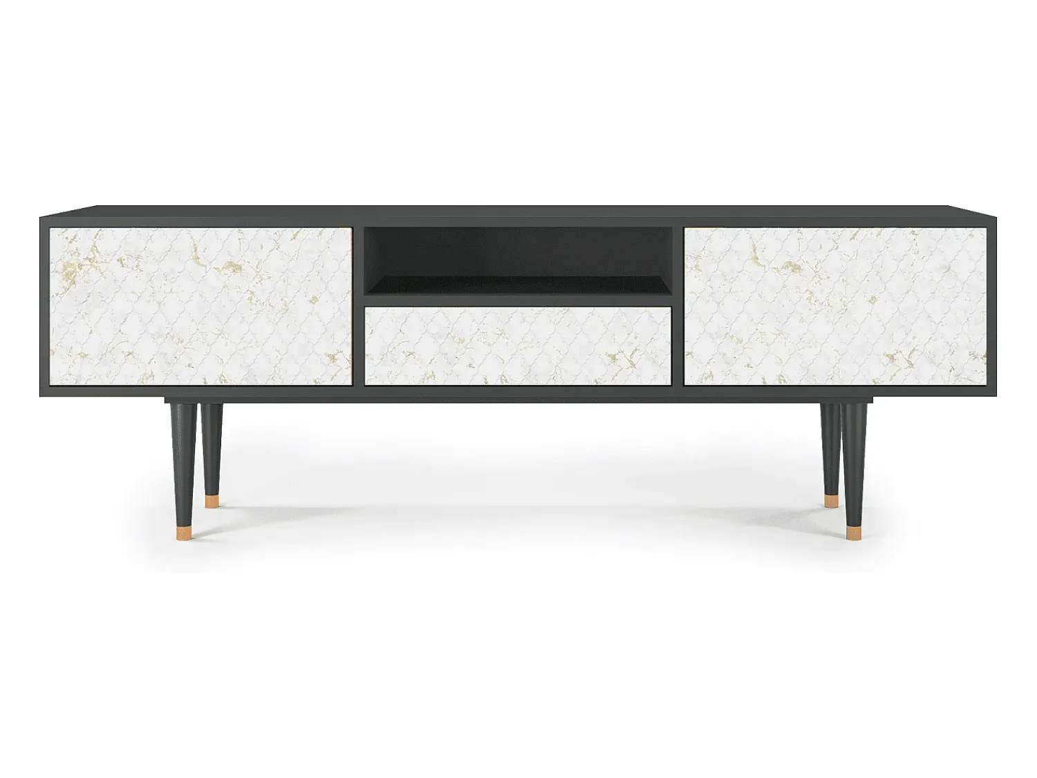 New Mueble de TV - 170х59х41 cm - T6 - Sweet Cotton, Antracite Cinza antracite