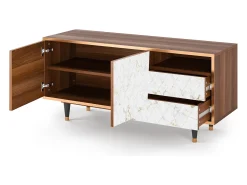 Mueble de TV - 125х56х41 cm - T7 - Sweet Cotton, Nogueira^ Móvel De Tv