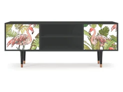 Móvel De Tv* Mueble de TV - 170х69х48 cm - T2 - Sweet Flamingo, Antracite Cinza antracite
