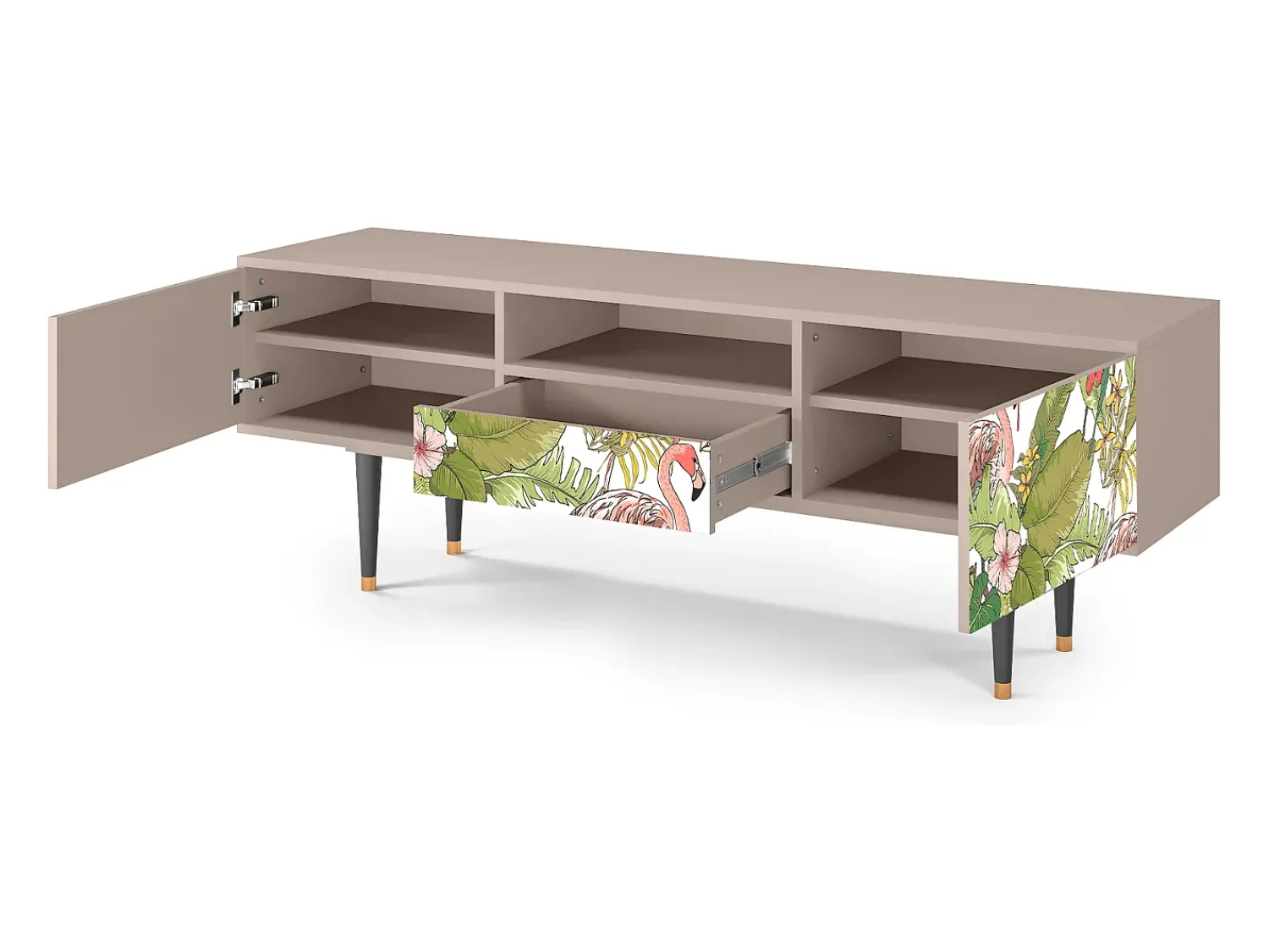 Hot Mueble de TV - 170х59х41 cm - T6 - Sweet Flamingo, Latte Bege