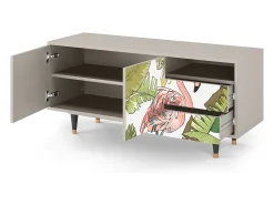 Outlet Mueble de TV - 125х56х41 cm - T7 - Sweet Flamingo, Areia Bege