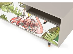 Outlet Mueble de TV - 125х56х41 cm - T7 - Sweet Flamingo, Areia Bege