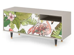 Outlet Mueble de TV - 125х56х41 cm - T7 - Sweet Flamingo, Areia Bege