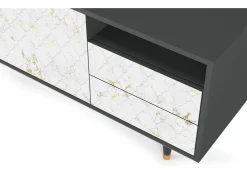 Móvel De Tv* Mueble de TV - 125х56х41 cm - T7 - Sweet Cotton, Antracite Cinza antracite