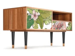 Mueble de TV - 115х59х48 cm - T3 - Sweet Flamingo, Nogueira^ Móvel De Tv