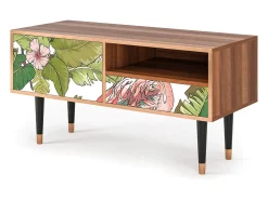 Mueble de TV - 115х59х48 cm - T3 - Sweet Flamingo, Nogueira^ Móvel De Tv