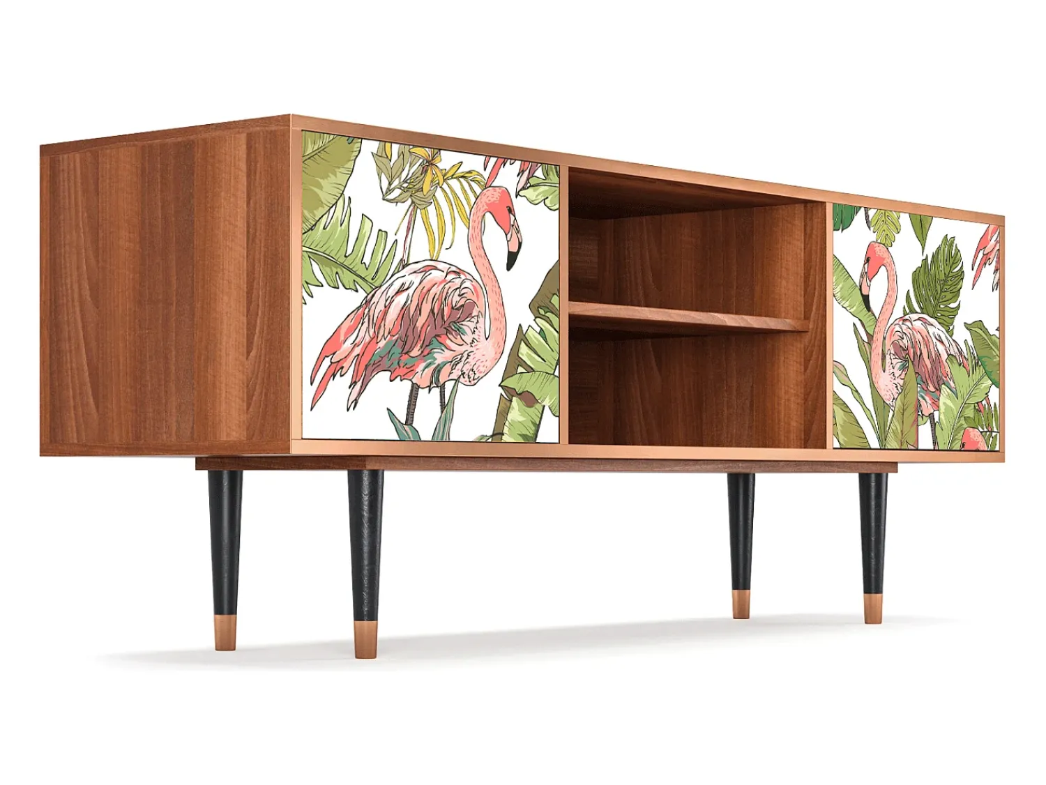 Discount Mueble de TV - 170х69х48 cm - T2 - Sweet Flamingo, Nogueira Castanho