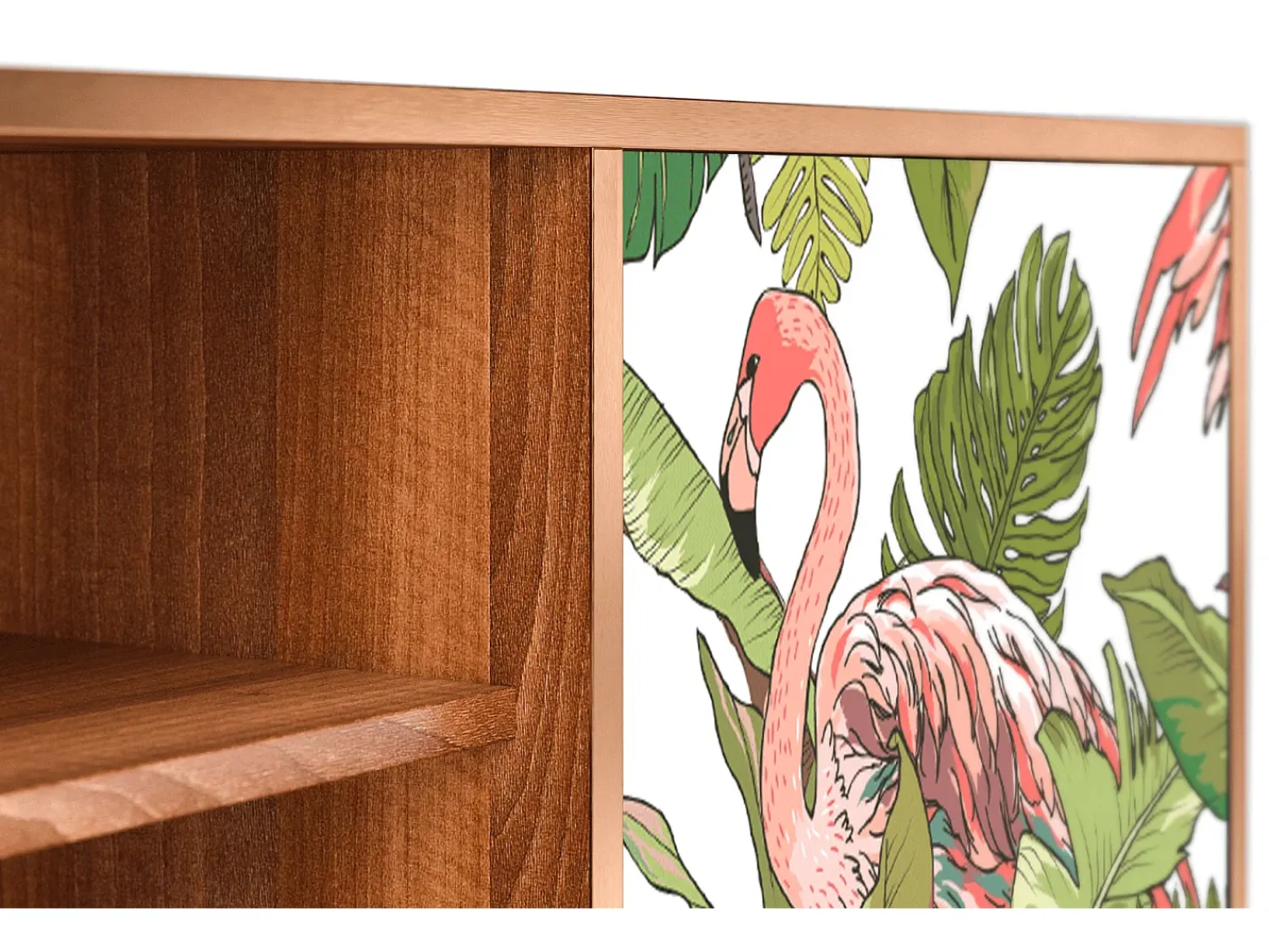 Discount Mueble de TV - 170х69х48 cm - T2 - Sweet Flamingo, Nogueira Castanho